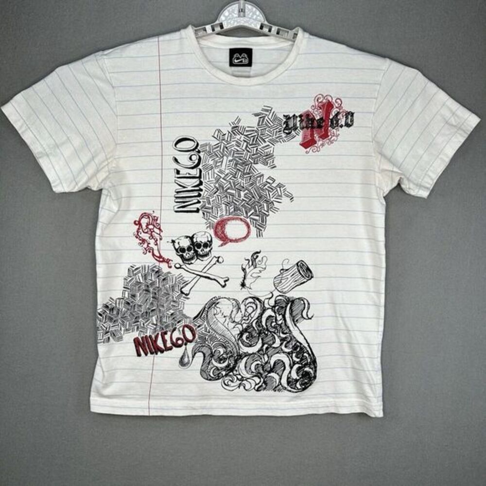 Vintage Nike‎ 6.0 T Shirt Mens Large Skate BMX Six Zero Sketch Old School Rare